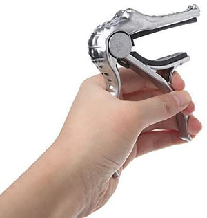 Silenceban ™ Acoustic electric guitar quick change Silver crocodile trigger capo - SilenceBan Music store