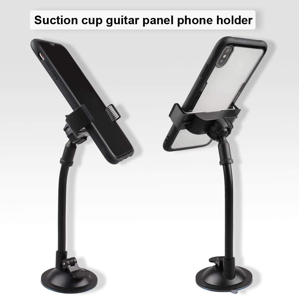 Smart Phone Smartphone Holder Mount Clip Suction Cup for Acoustic Electric Classical Guitar Suction Cup Phone Holder)