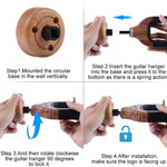 Guitar Wall Mount, Auto Lock Guitar Wall Hanger - SilenceBan Music store