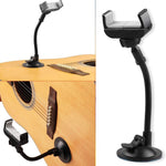 Smart Phone Smartphone Holder Mount Clip Suction Cup for Acoustic Electric Classical Guitar Suction Cup Phone Holder)