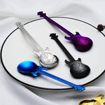 Gift for Guitar lover Guitar Coffee Teaspoons, 7pcs Colorful Stainless Steel Musical Coffee Spoons - SilenceBan Music store