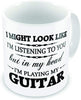 Guitar Cup In My Head I'm Playing My (Guitar) Funny Novelty Gift Mug Join Treasur