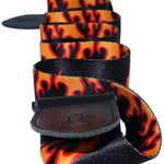 Guitar Strap Color Printing Soft Strap Comfort Fire - SilenceBan Music store