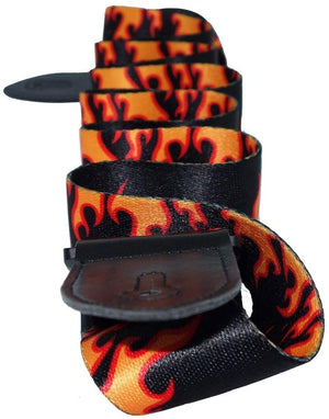 Guitar Strap Color Printing Soft Strap Comfort Fire - SilenceBan Music store