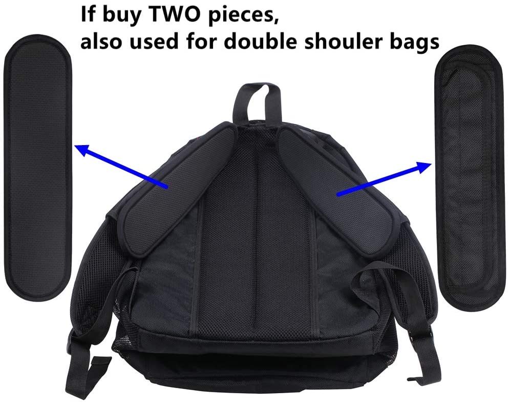 Mgaxyff Bag Shoulder Pad,Shoulder Strap Pads Non-Slip Guitar Strap  Decompression Cushion for Backpack Sport Bag Black 