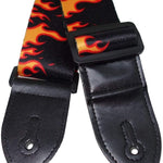 Guitar Strap Color Printing Soft Strap Comfort Fire - SilenceBan Music store