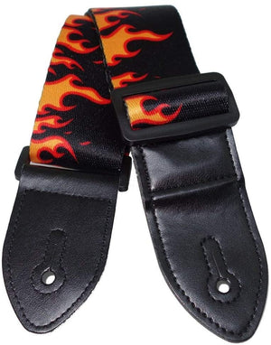 Guitar Strap Color Printing Soft Strap Comfort Fire - SilenceBan Music store