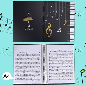 Music Sheet Folder Song File Clef Paper Storage Documents Holder Bag - SilenceBan Music store