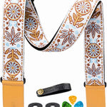 Guitar Strap Vintage Woven Style Adjustable Acoustic Electric Guitar Bass Strap - SilenceBan Music store