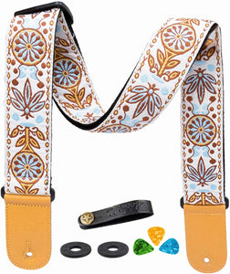 Guitar Strap Vintage Woven Style Adjustable Acoustic Electric Guitar Bass Strap - SilenceBan Music store