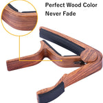 Guitar Capo for Acoustic Guitar,Ukelele, Electric Guitar,Bass with Wood Color Guitar Picks (Mirabow color) - SilenceBan Music store