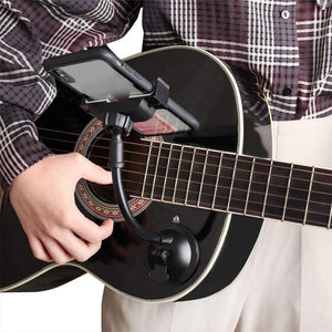 Smart Phone Smartphone Holder Mount Clip Suction Cup for Acoustic Electric Classical Guitar Suction Cup Phone Holder)