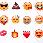 Emoticon Guitar Picks Set of 12 Premium Plectrums - SilenceBan Music store