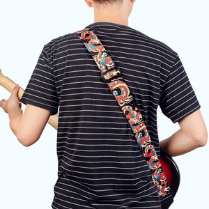 Guitar Strap, Unique"Azure Dragon" Shoulder Strap - SilenceBan Music store