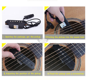 A-710 Magnetic Passive Pickup Humbucker Transducer for acoustic guitar - SilenceBan Music store