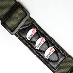 SILENCEBAN Adjustable Green Khaki Guitar Strap 3-in-1 Bundle capo and 3 picks - SilenceBan Music store