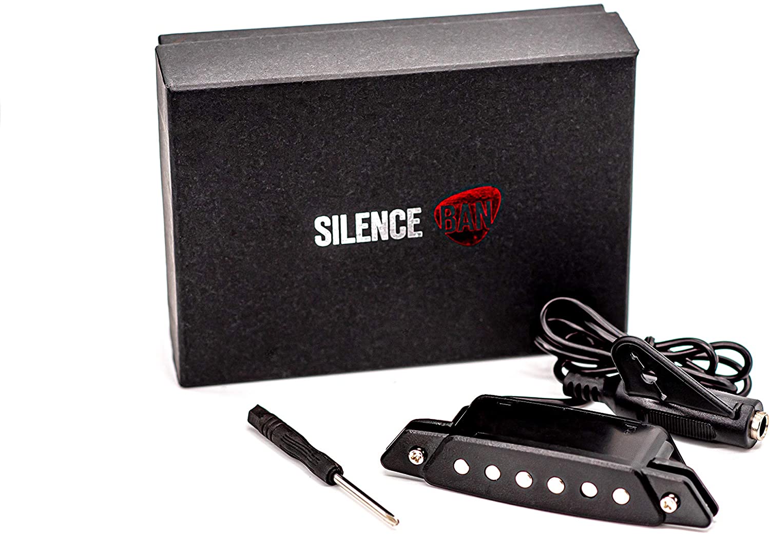 Silenceban™ Humbucker soundhole acoustic guitar pickup transducer and Active Power Jack - SilenceBan Music store