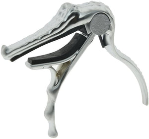 Silenceban ™ Acoustic electric guitar quick change Silver crocodile trigger capo - SilenceBan Music store