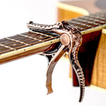 Silenceban™ Acoustic electric guitar quick change Bronze crocodile trigger capo - SilenceBan Music store