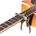 Silenceban™ quick change trigger Gold Crocodile capo  for guitar - SilenceBan Music store