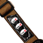 Silenceban™ Adjustable Brown Guitar Shoulder Cotton Strap with capo and pics - SilenceBan Music store