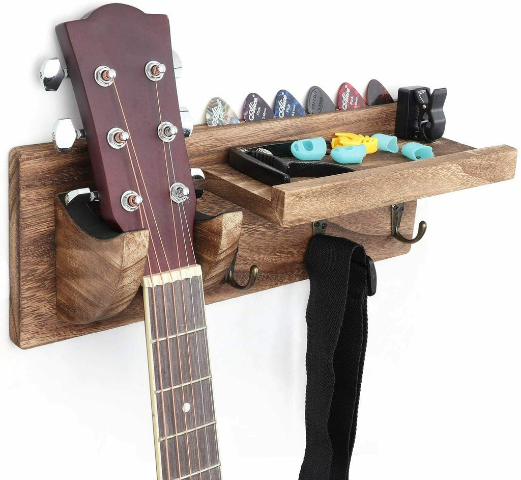 Guitar Holder Wall Mount Bracket Guitar Wall Hanger Wood Hanging Rack